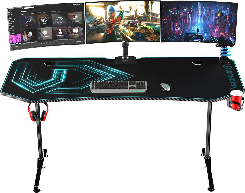 Комп'ютерний стіл для геймера Ultradesk Frag XXL Blue (329275) - фото 2