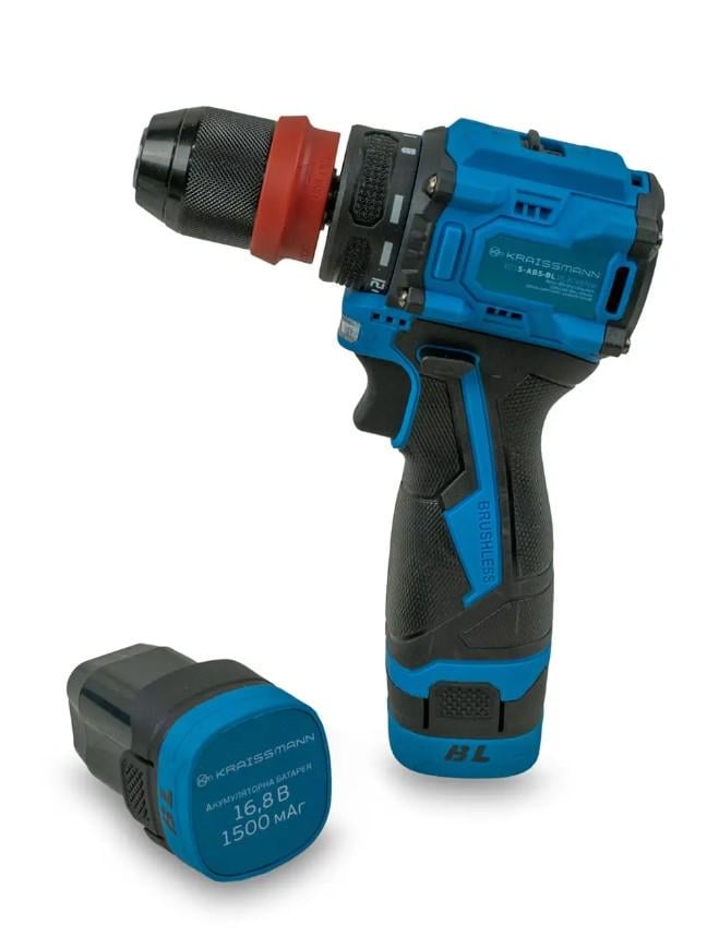 Шуруповерт аккумуляторный KRAISSMANN 103 ABS-BL 16,8/45 Nm 2 аккумулятора (103 ABS-BL 16.8/45DFR)