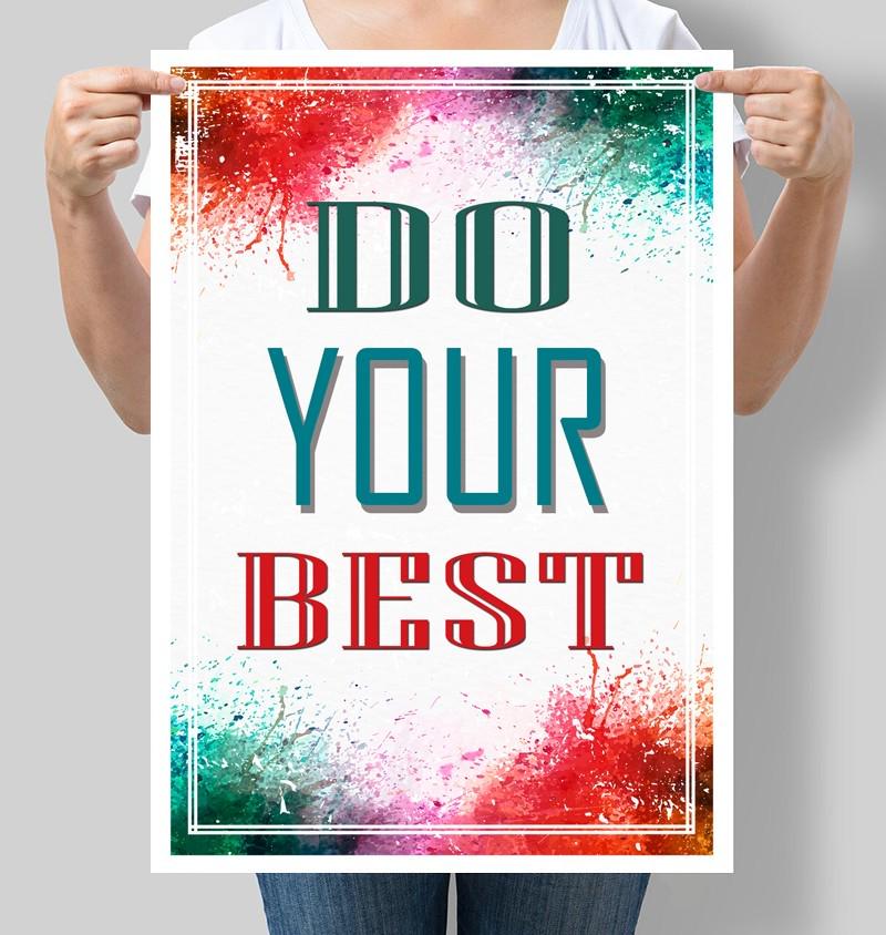 Постер мотивационный Do you best 30x42 см A3 без рамки (M013_A3)