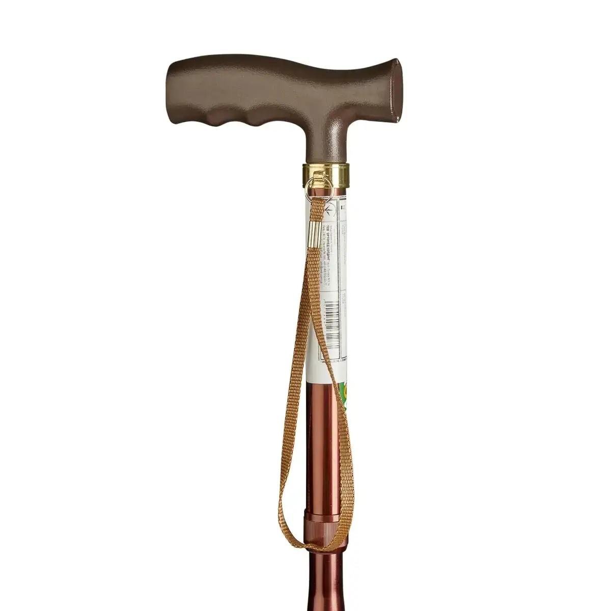 Трость складная алюминиевая с Т-образной ручкой с регулировкой по высоте Nova B3050 /В001 Бронзовый - фото 4 Трость складная алюминиевая с Т-образной ручкой с регулировкой по высоте Nova B3050 /В001 Бронзовый - фото 4