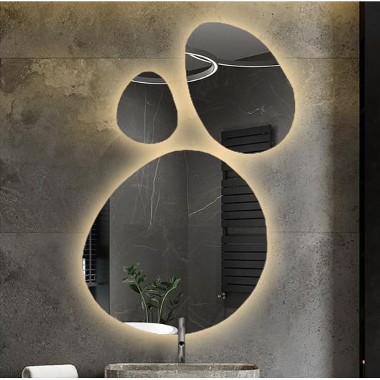 Зеркальная композиция Sakura из трех зеркал в форме камня 134x90 см Зеркальная композиция Sakura из трех зеркал в форме камня 134x90 см