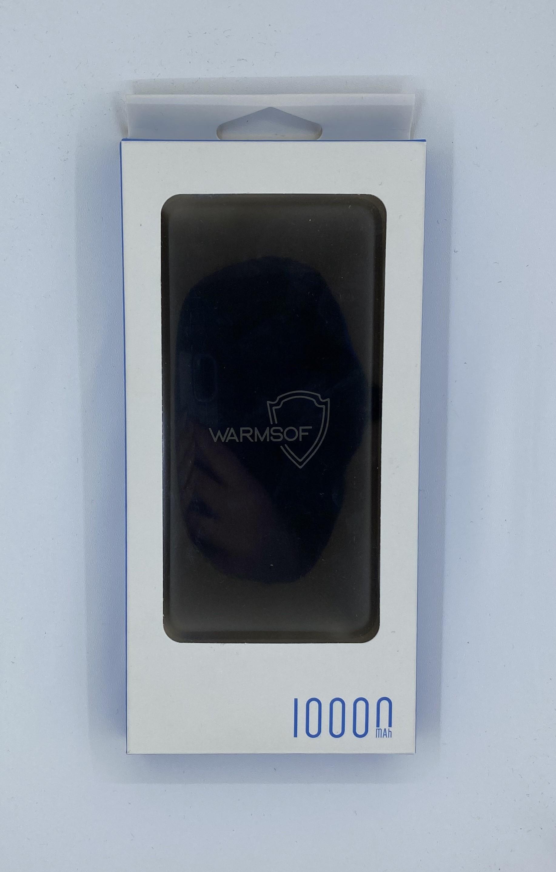 Повербанк Warmsof 10000 mAh 2xUSB Черный - фото 2
