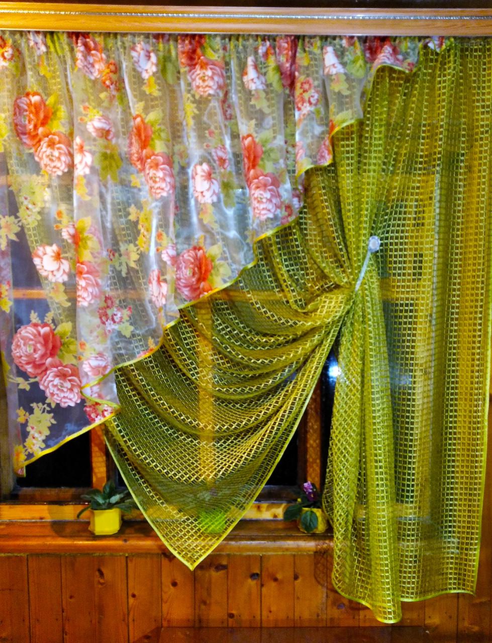 Шторы Фаина левая Оливковый/Пион (1052674764) Шторы Фаина левая Оливковый/Пион (1052674764)