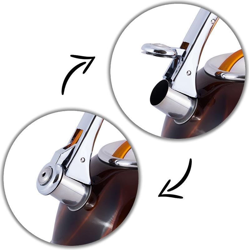 Чайник Kamille Marshmallow з нержавіючої сталі зі свистком 3 л Золотий - фото 5 Чайник Kamille Marshmallow з нержавіючої сталі зі свистком 3 л Золотий - фото 5