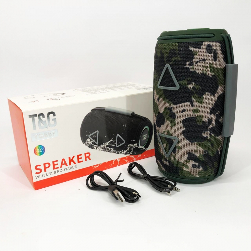 Колонка портативная TG 657 Bluetooth с RGB подсветкой Camo (tf4896) - фото 10