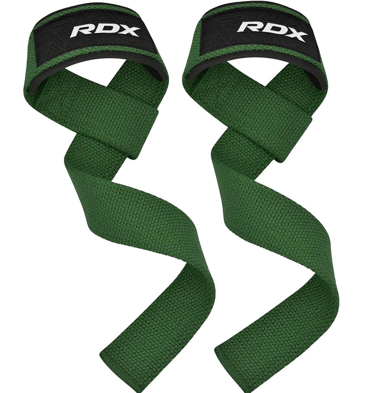 Лямки для тяги RDX W1 Gym Single Strap Plus Army Green (21398882) - фото 1