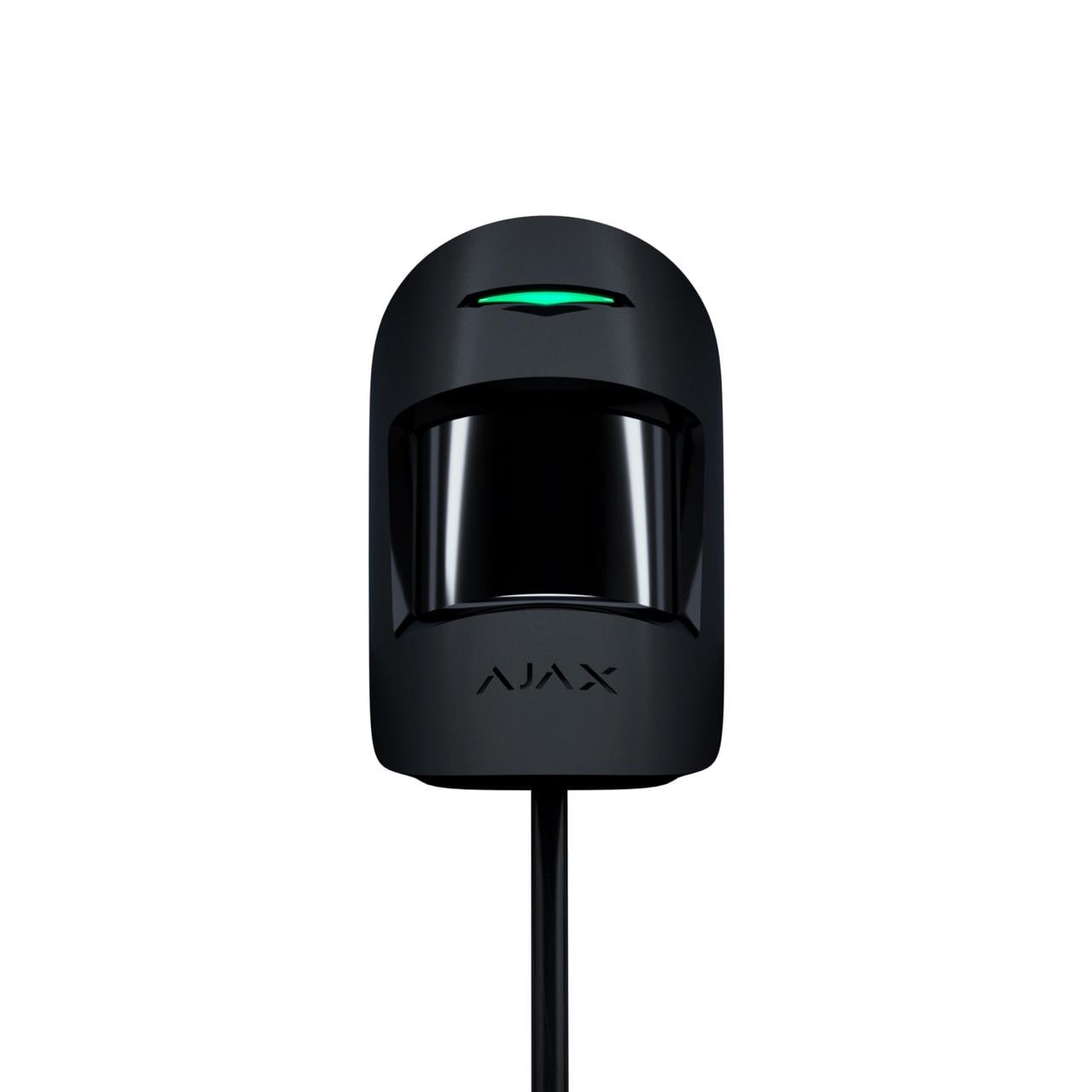 Датчик руху дротовий кімнатний Ajax MotionProtect Plus Fibra з додатковим мікрохвильовим сенсором Black