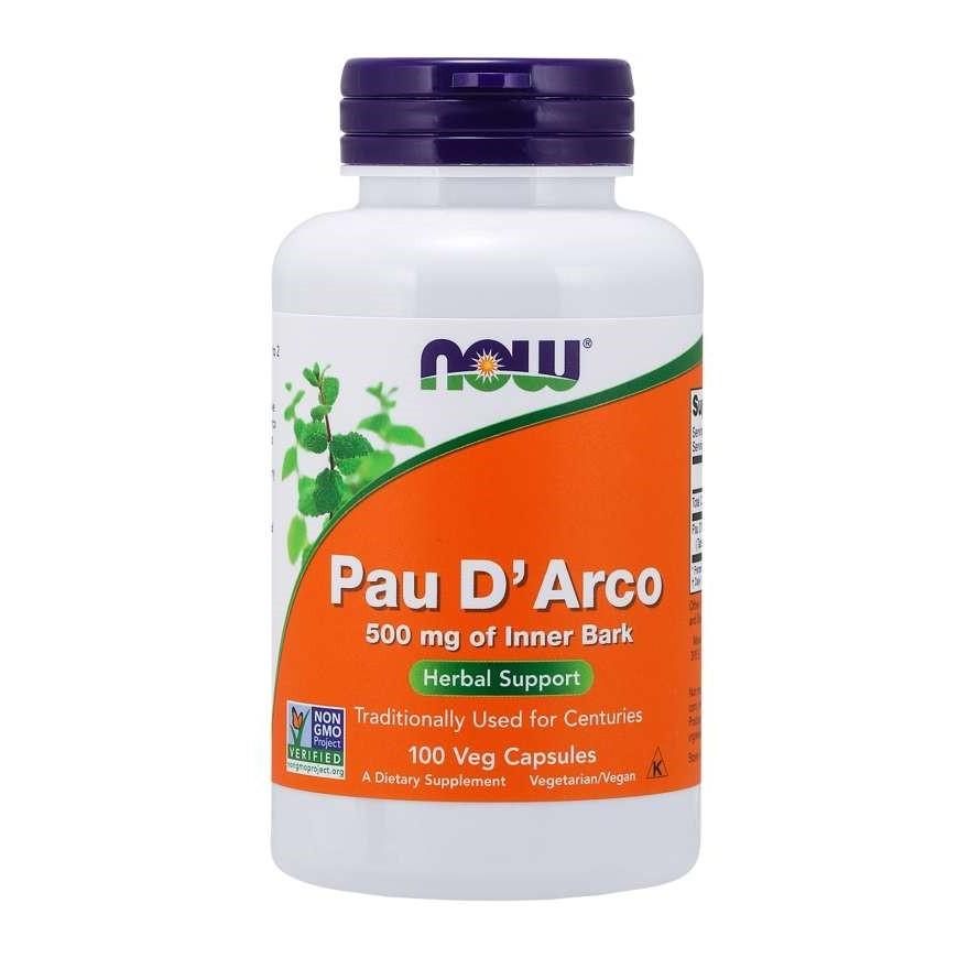 Натуральная добавка Now Foods Pau D' Arco 500 мг 100 капсул