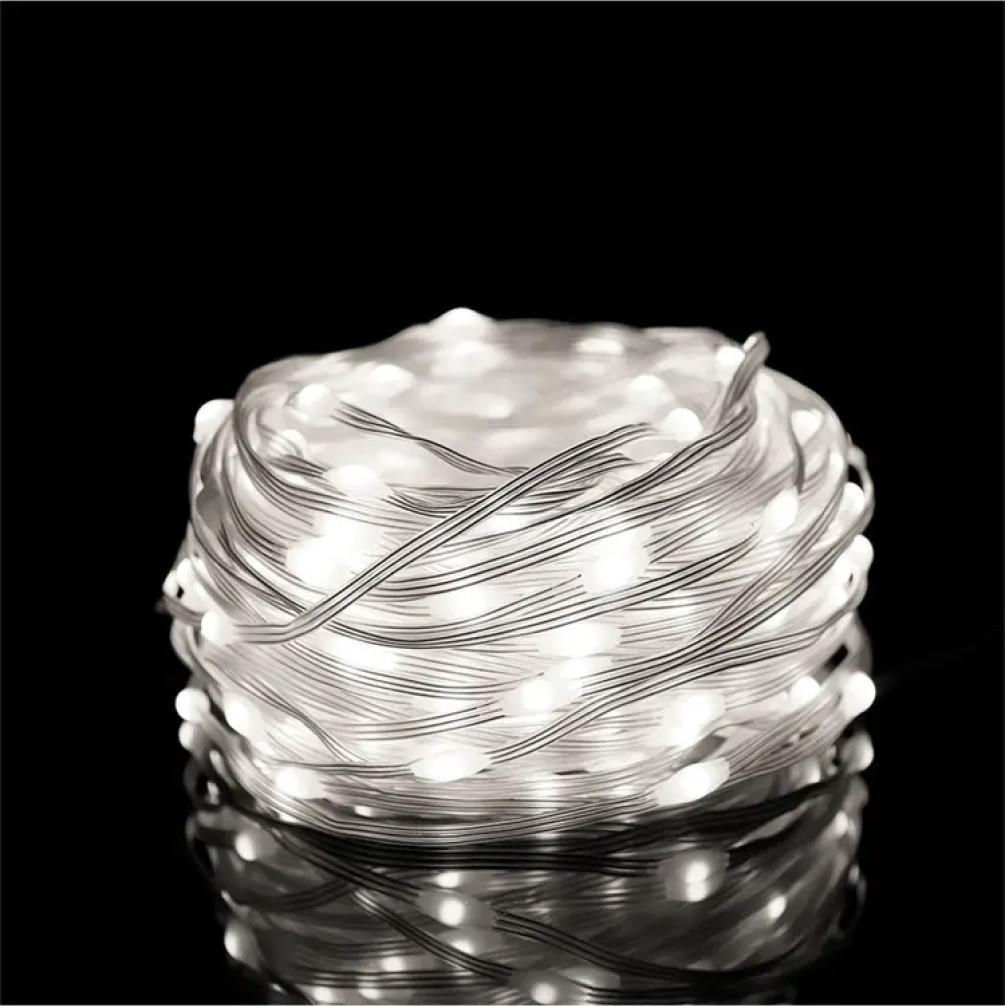 Гирлянда светодиодная нить Роса Люкс с пультом от USB и сети 220V 100 LED 8 режимов IP65 10 м Белый - фото 9 Гирлянда светодиодная нить Роса Люкс с пультом от USB и сети 220V 100 LED 8 режимов IP65 10 м Белый - фото 9