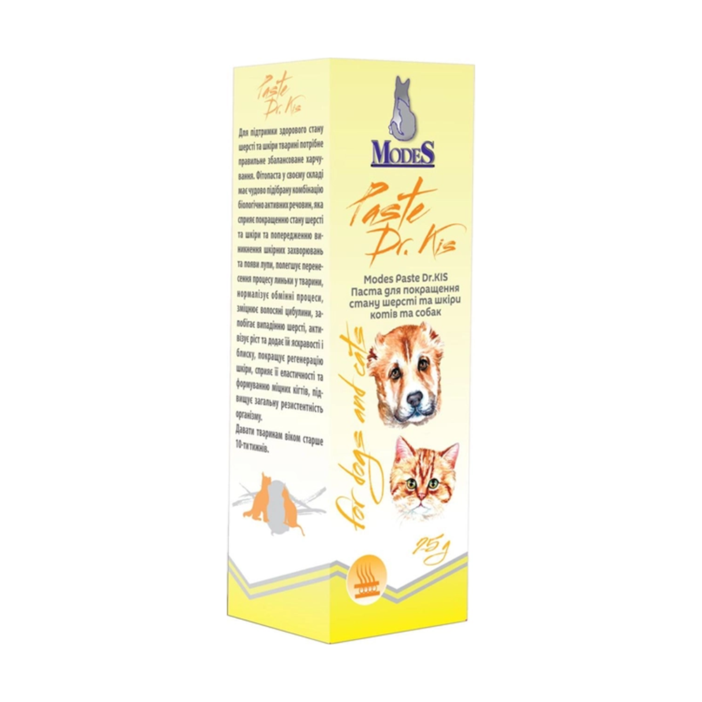 Паста Modes Paste Dr.KIS Hair & Skin для улучшения состояния шерсти и кожи кошек и собак 50 г (ЗС000262) - фото 1