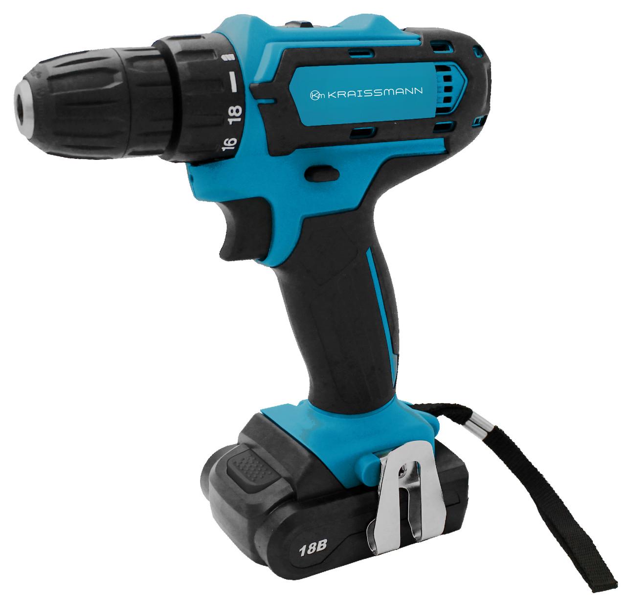 Шуруповерт аккумуляторный KRAISSMANN 2020 ABS 18/2 Li
