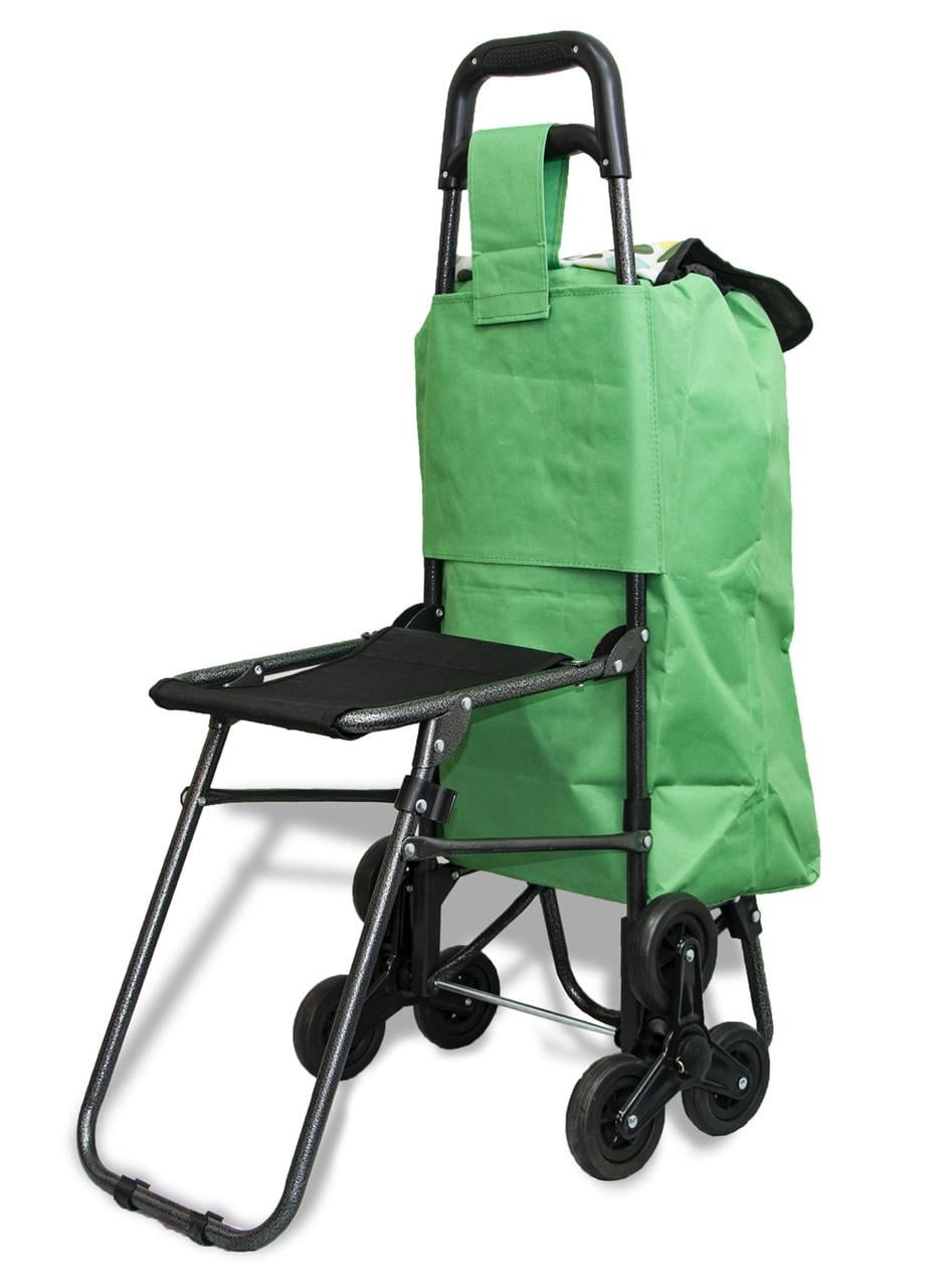 Сумка-тележка хозяйственная со стулом ось на трех колесах (1007788-13-2)