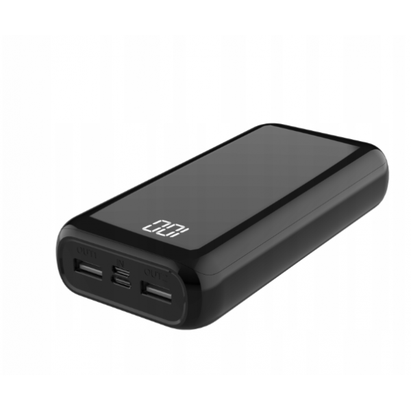 Зовнішній акумулятор Blow 30000mAh 20W 2xUSB USB-C QC 3.0 Чорний - фото 1