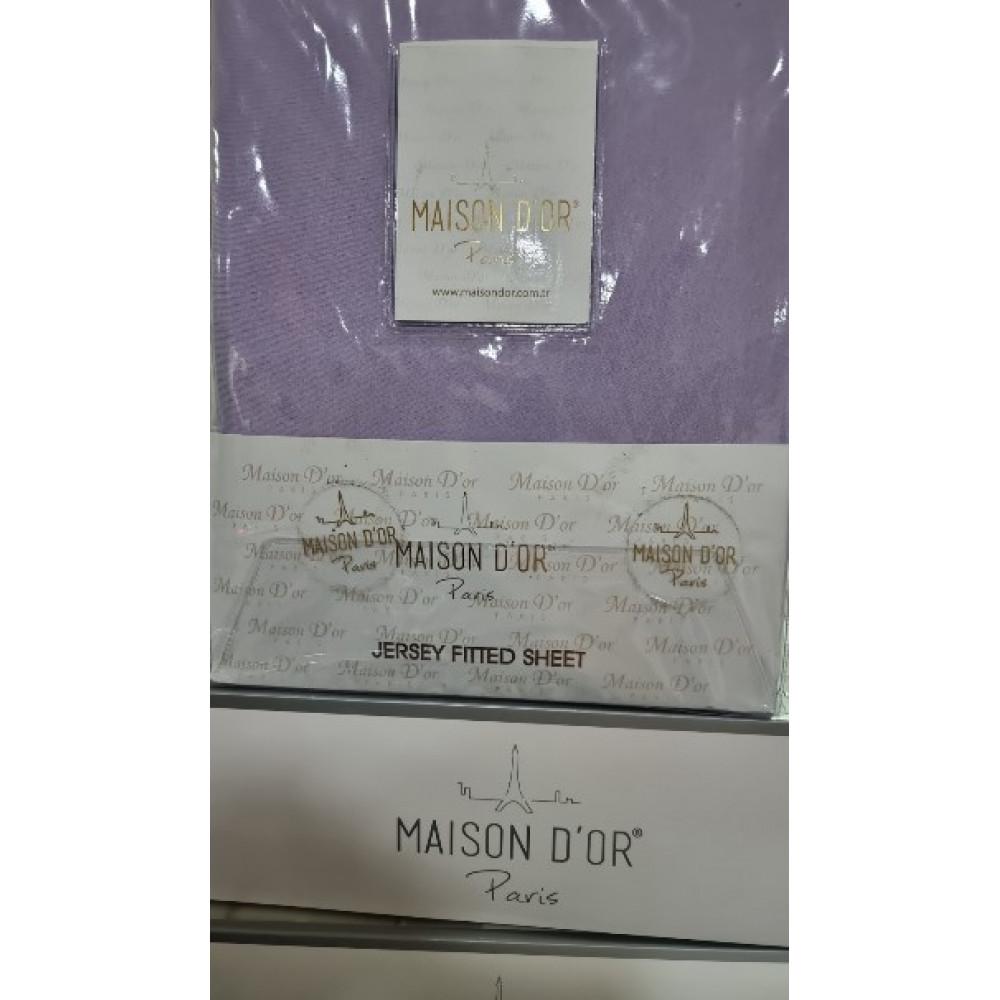 Простынь Maison D'or трикотажная на резинке 180x200 см с наволочками 2 шт. 50x70 см Lila (2000022280250) - фото 6 Простынь Maison D'or трикотажная на резинке 180x200 см с наволочками 2 шт. 50x70 см Lila (2000022280250) - фото 6