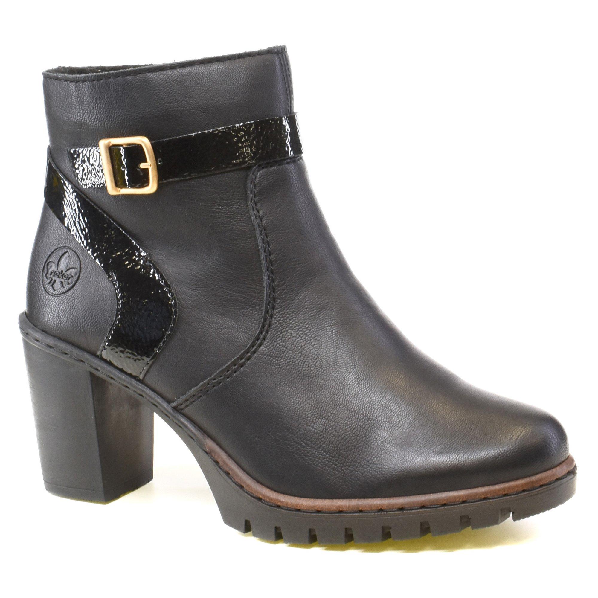 Ботильоны зимние женские Rieker р. 38 Черный (013551-38)