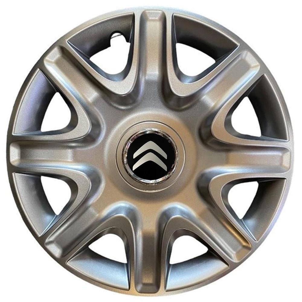 Ковпаки SJS 332 з логотипом Citroen R15 4 шт. Срібний (2654558688)