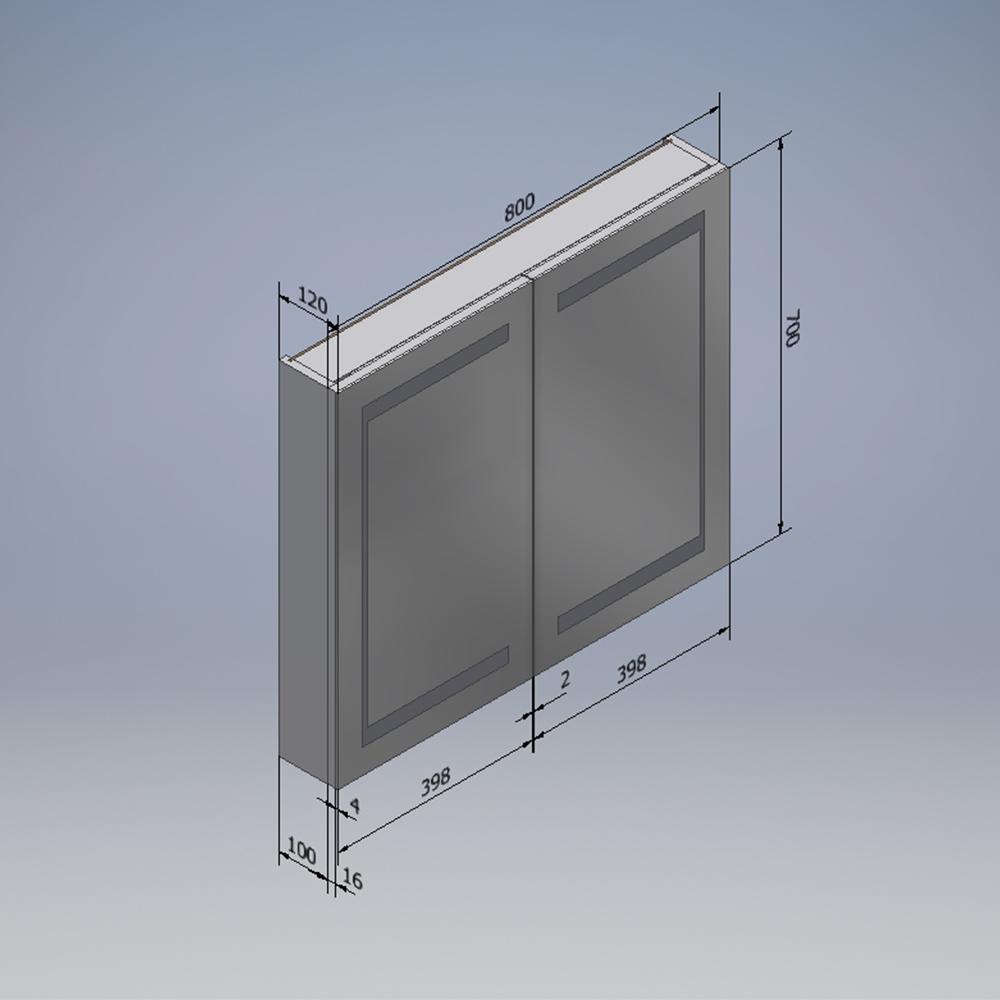 Шкаф зеркальный Vicco с LED подсветкой 80х70 Белый - фото 3 Шкаф зеркальный Vicco с LED подсветкой 80х70 Белый - фото 3