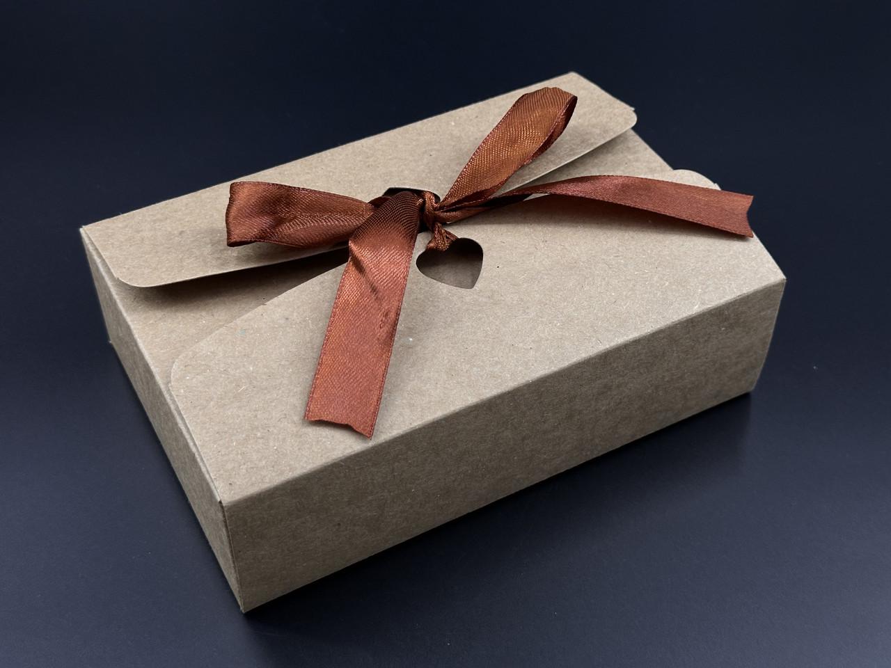 Коробка для подарков с бантиком сборная картонная 17,5х11х5 см Крафт (OA-87) - фото 2 Коробка для подарков с бантиком сборная картонная 17,5х11х5 см Крафт (OA-87) - фото 2