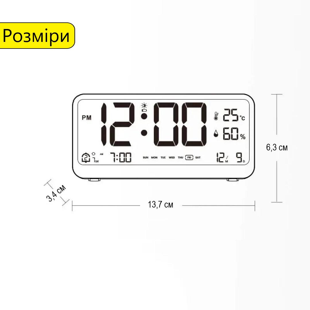 Годинник настільний електронний Mids Lcd з автоматичним підсвічуванням (L801) - фото 7