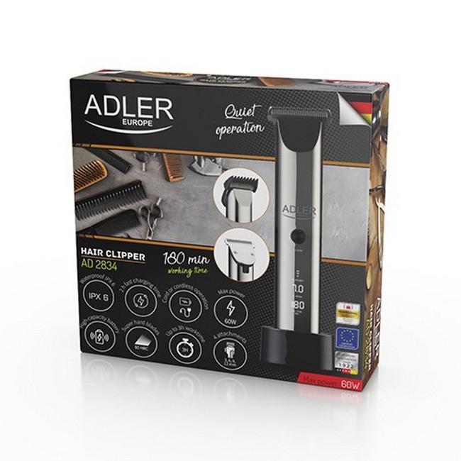 Машинка для стрижки Adler AD 2834 бездротова з дисплеєм Silver (iz13898) - фото 6