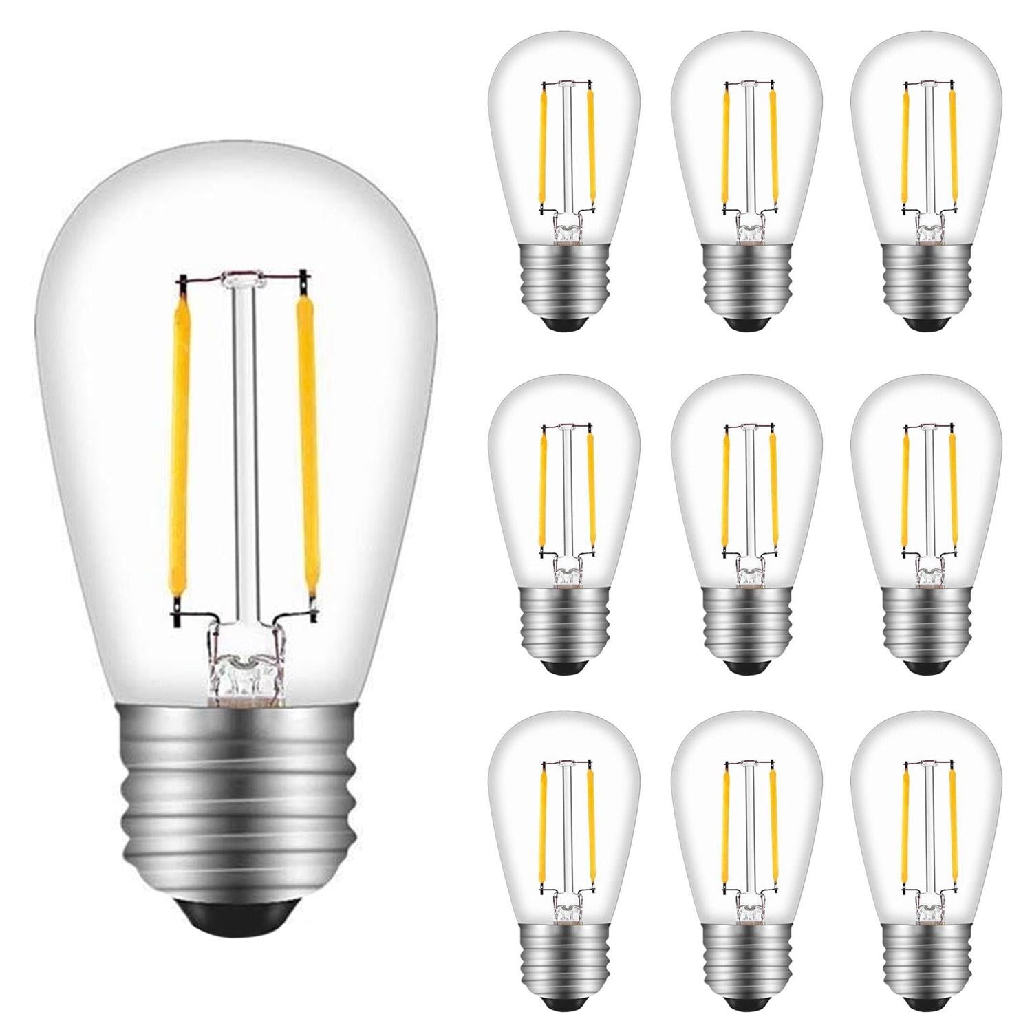 Набор LED ламп Edisons ST45 E27 2W 2200K 10 шт. прозрачная пластиковая колба