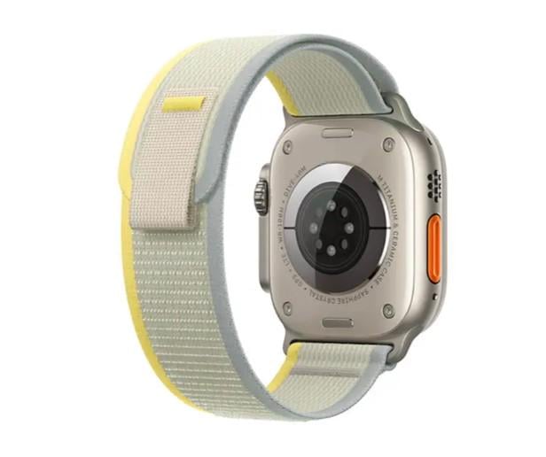 Ремінець Nylon для Apple Watch 42 мм/44 мм/45 мм/49 мм Grey/Yellow (000556489)