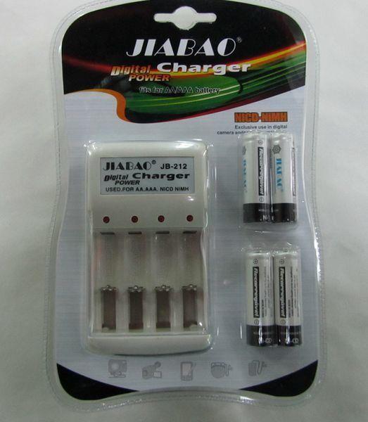 Зарядний пристрій для батарей Jiabao Charger JB-212 з 4-ма батарейками мікропальчики ААА (3279) - фото 9