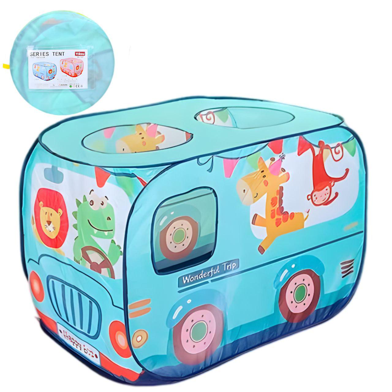 Детская палатка MR 1260-2 с дизайном сафари автобус с животными 110x70x70 см (25686674)