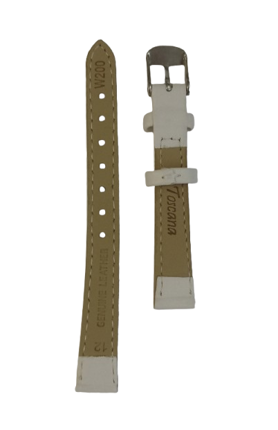 Ремешок для часов Toscana кожаный гладкий 12х155 мм Белый (3650) - фото 2 Ремешок для часов Toscana кожаный гладкий 12х155 мм Белый (3650) - фото 2