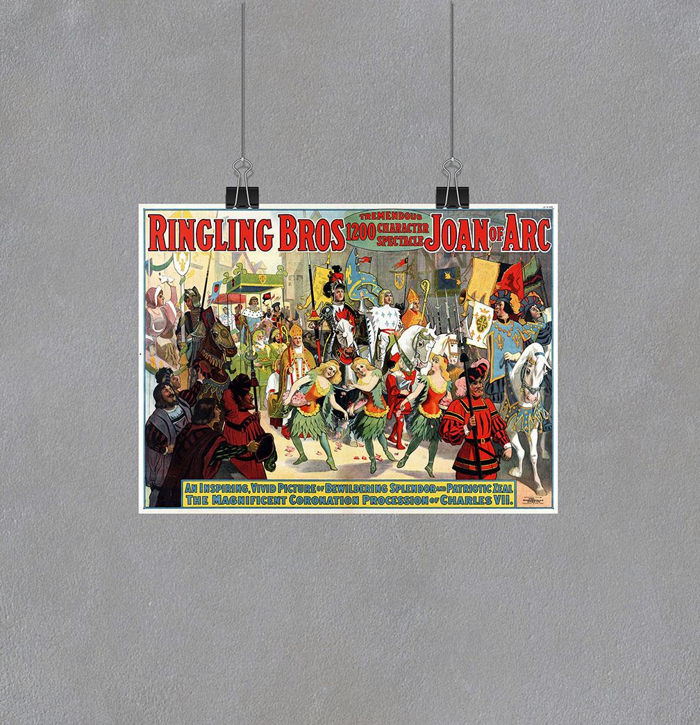 Постер Братья Ринглинг - Жанна д'Арк великолепная коронация Карла VII 1912 г. формат А-2 (Afisha1910004_Poster)