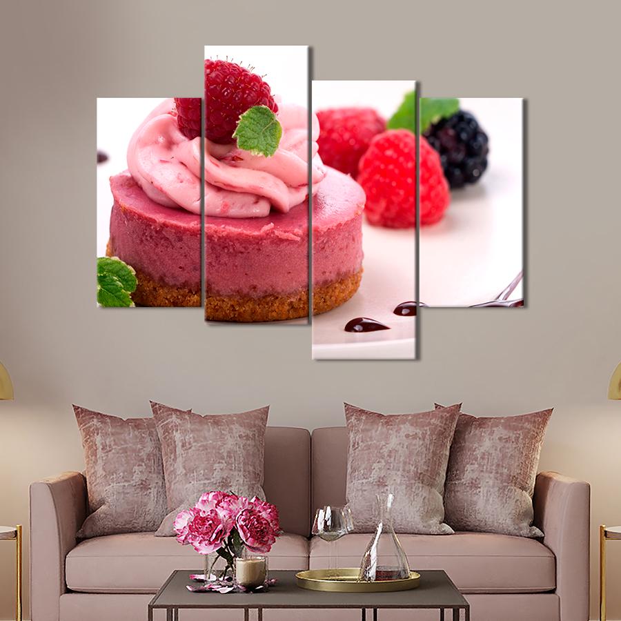 Настенний декор Пирожное малиновый чизкейк 129x90 см (A379-4)