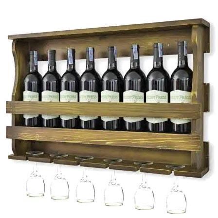 Полка для вина настенная из дерева Одате Мускат (ПНК-024307)