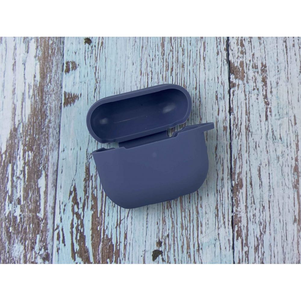 Силиконовый чехол с карабином для наушников AirPods 3 Темно-синий