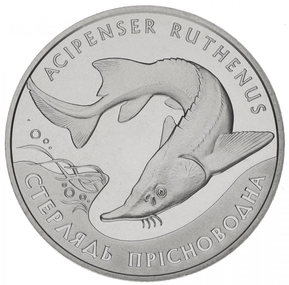 Коллекционная монета Украина 2 гривны 2012 «Стерлядь пресноводная» UNC KM 688 (М00927)