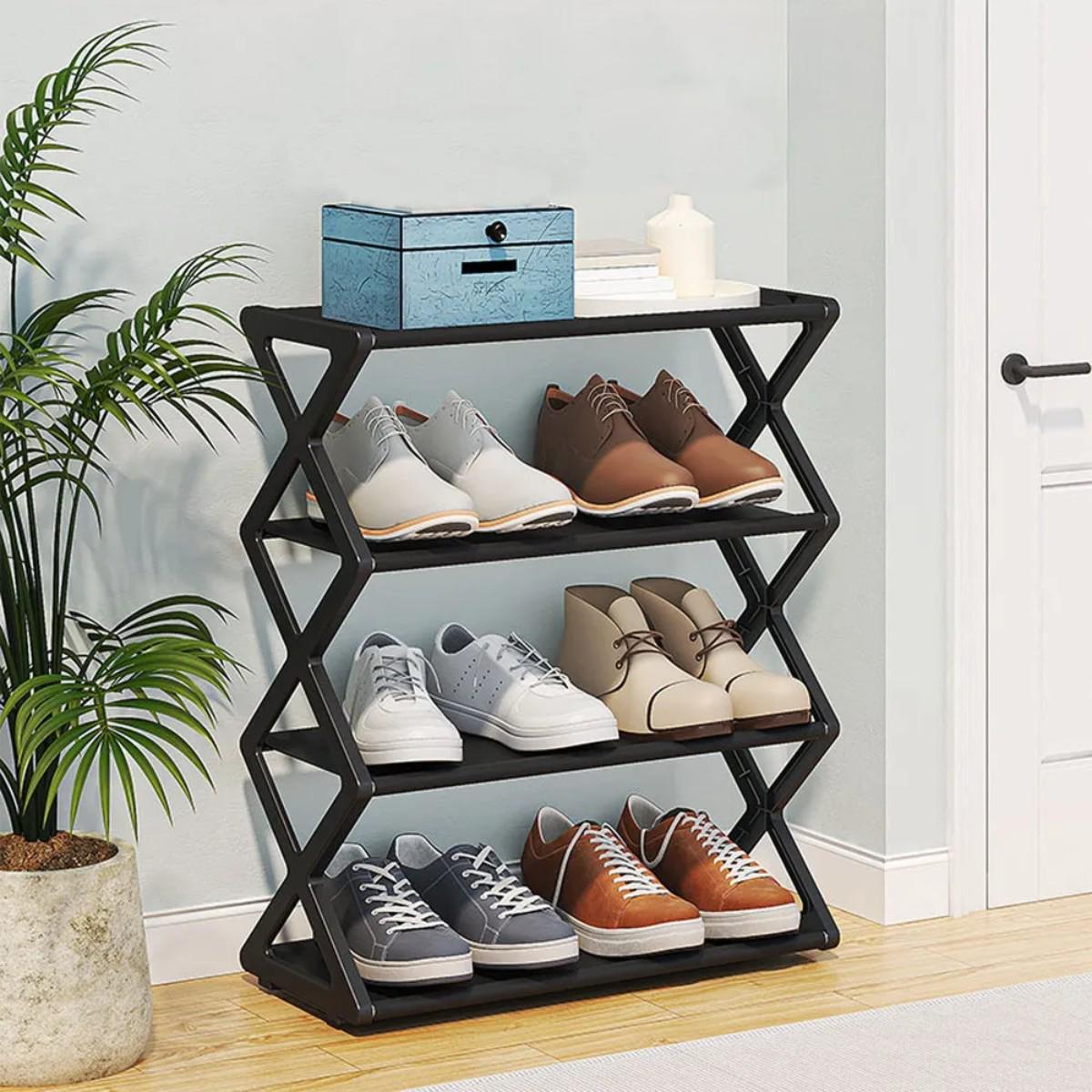 Полиця для взуття Shoe Rack 4 полиці складана 42х18,5х49,5 см (R97357) - фото 4