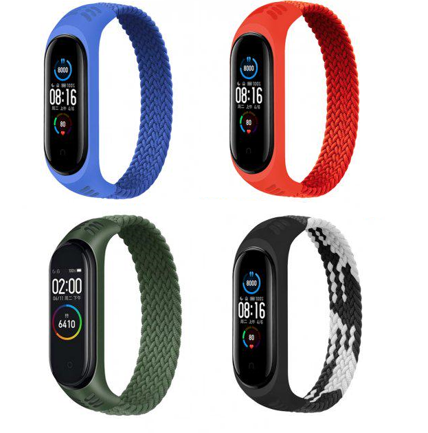 Набор ремешков MRK Elastic Nylon Style для Xiaomi Mi Smart Band 5/Mi Smart Band 6 M Boy 4 шт.