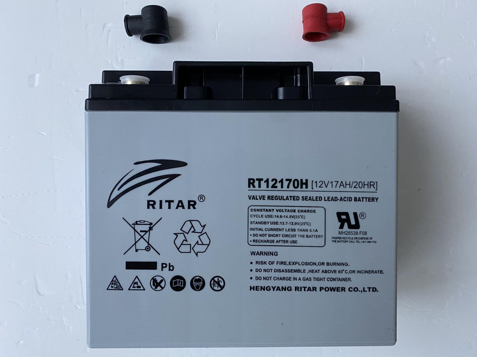 Аккумуляторна батарея Ritar AGM RT12170H Q4 Q4 12V 17,0Ah Gray - фото 4