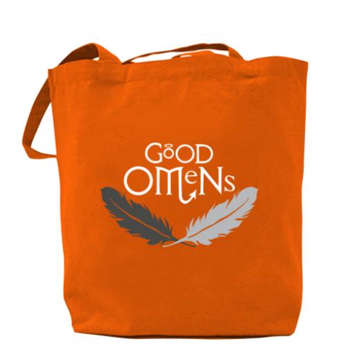 Шоппер Good Omens 37х41 см Оранжевый (15498773-9-192231)