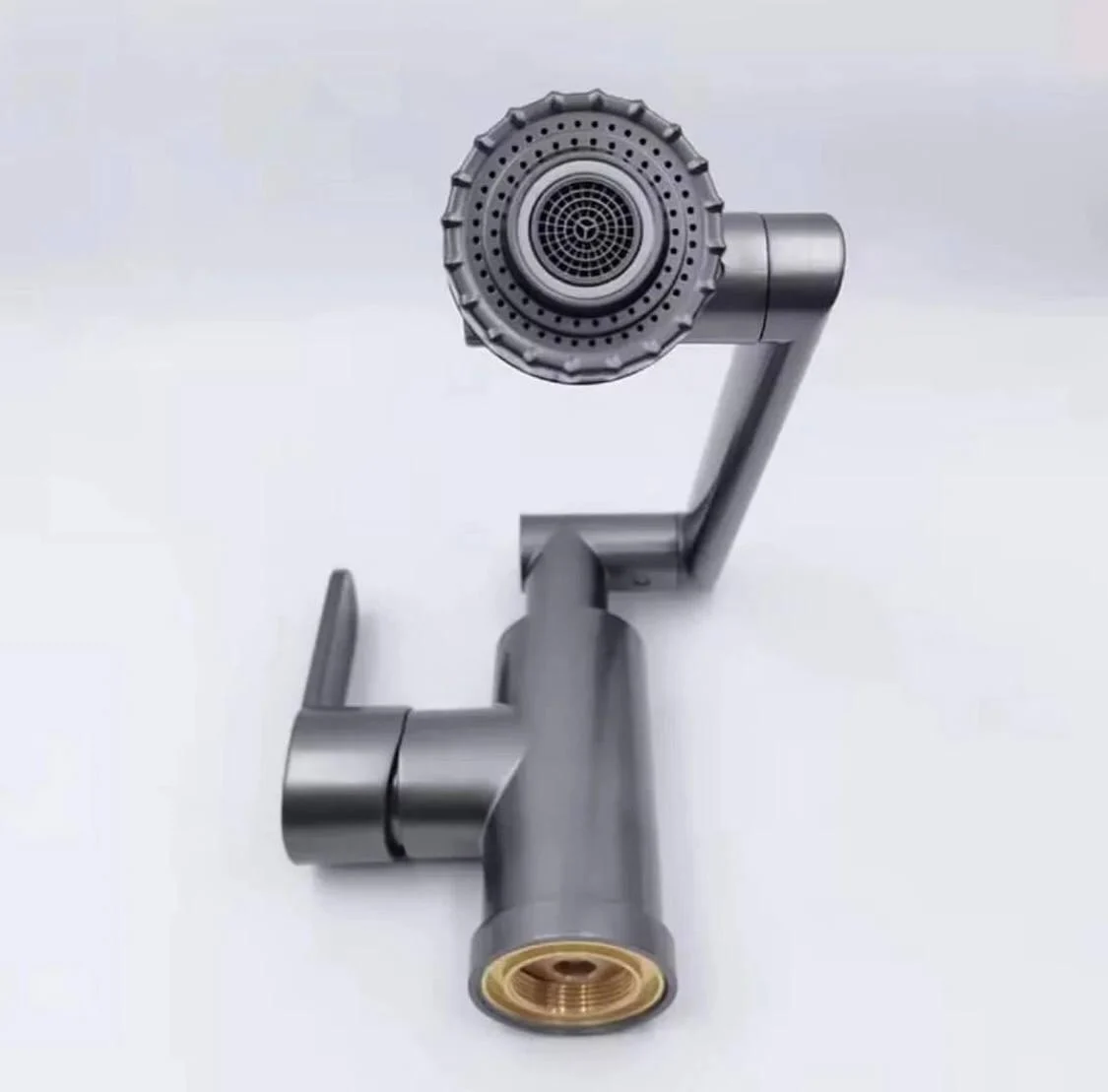 Змішувач для раковини поворотний складаний Water Tap Графітовий - фото 6