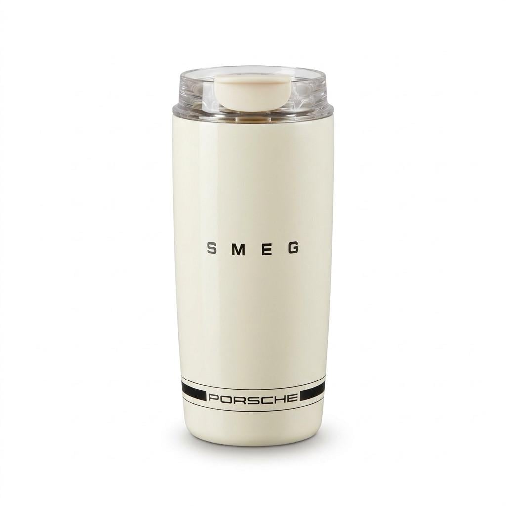 Термокружка SMEG Porsche з кришкою для пиття 480 мл Кремовий (3224416947)