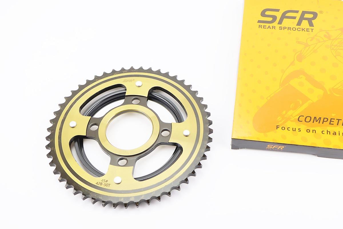 Звезда задняя к мотоциклу Viper-Zongshen GLPRO V200R 428-50T закаленная d 58 мм межболтовое расстояние 90 мм отверстия 10,4 мм (997815)