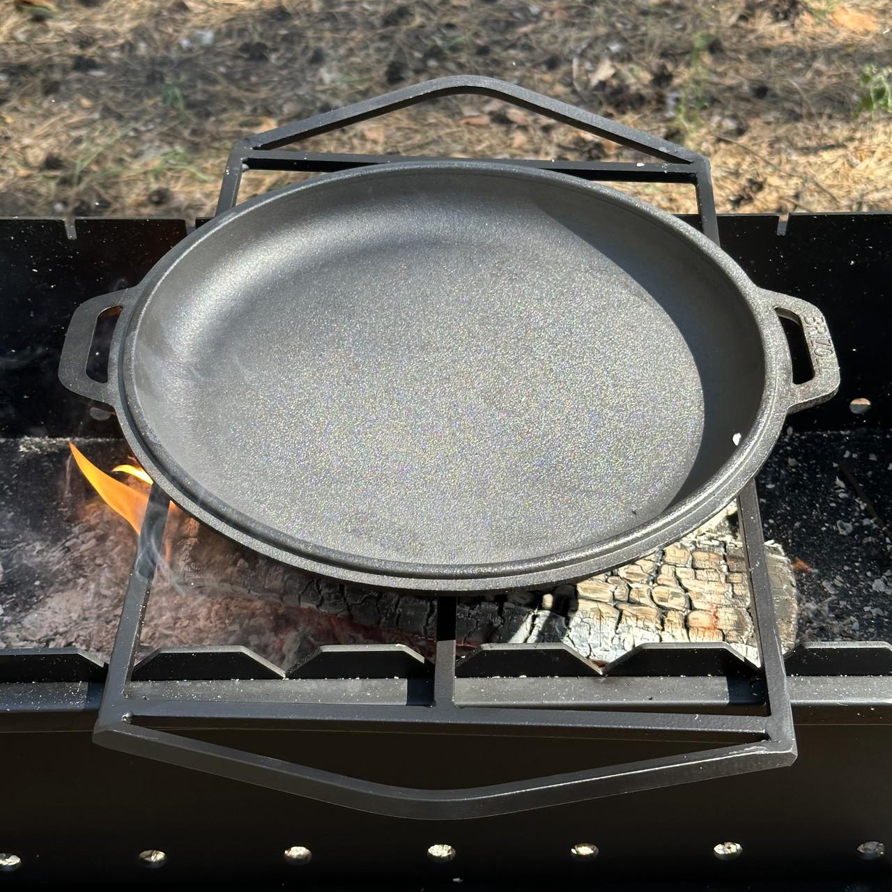 Казан туристический КТ-10КС чугунный с крышкой-сковородой 10 л 38х30х23 см (KT10-2) - фото 5 Казан туристический КТ-10КС чугунный с крышкой-сковородой 10 л 38х30х23 см (KT10-2) - фото 5