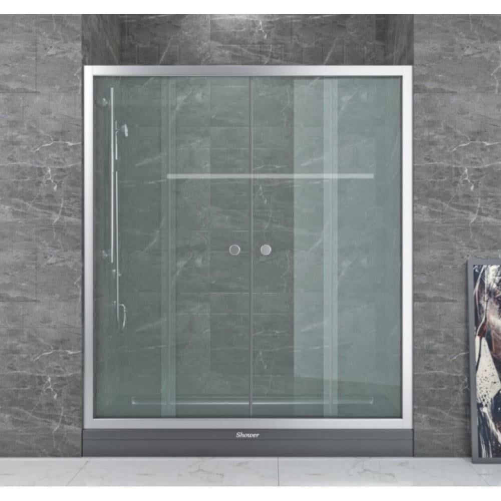 Штора-кабина для душа Showart Titan STN четырехсекционная раздвижная матовое стекло 140х180 см Штора-кабина для душа Showart Titan STN четырехсекционная раздвижная матовое стекло 140х180 см