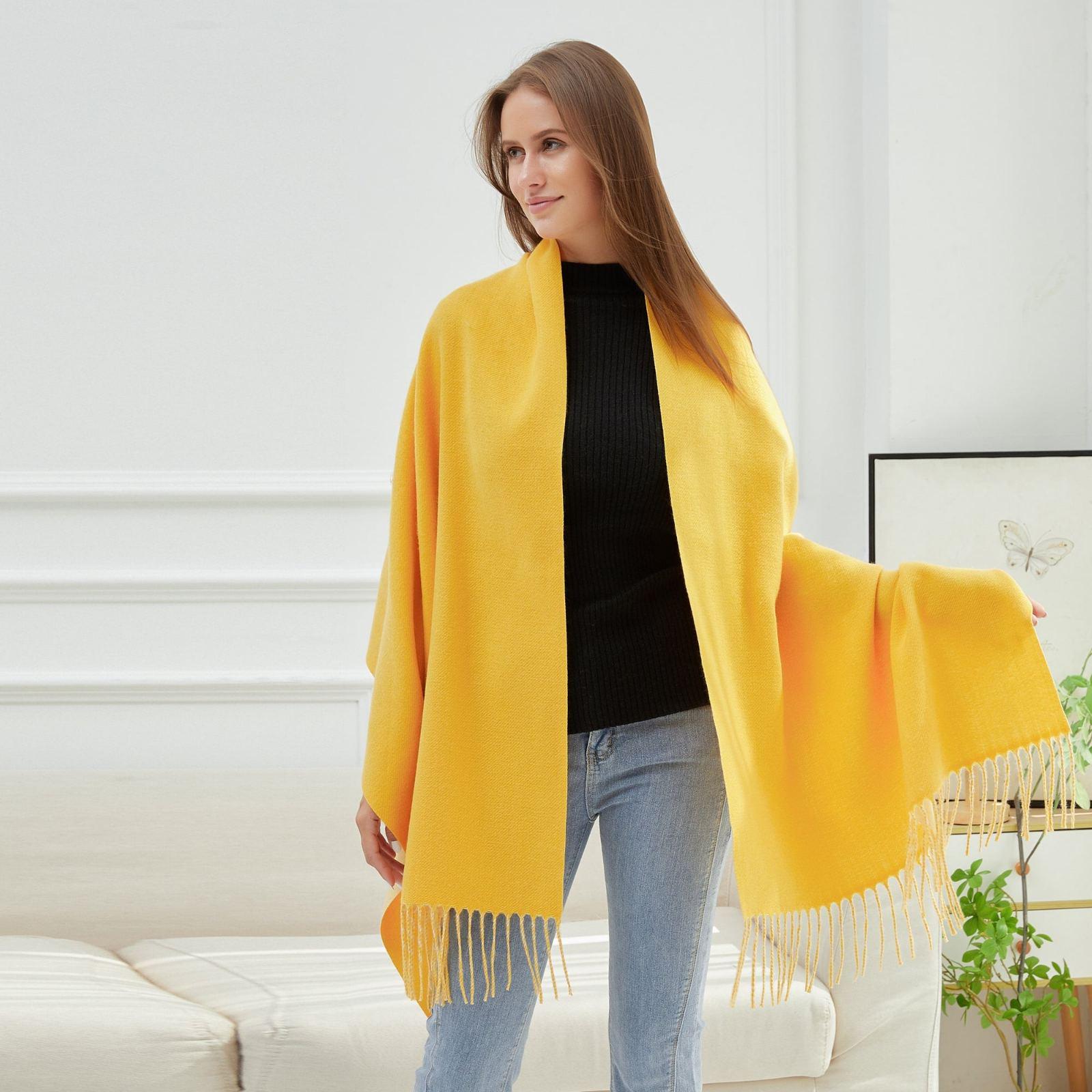 Шарф палантин Cashmere 200х70 см Лимонний (4673932L) - фото 6 Шарф палантин Cashmere 200х70 см Лимонний (4673932L) - фото 6