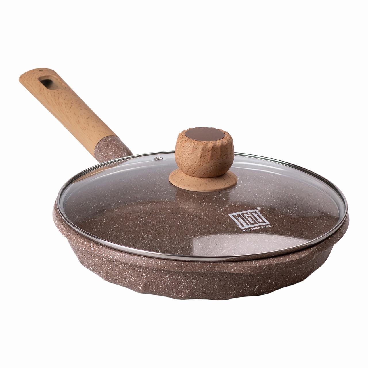 Сковорода алюмінієва MGC з антипригарним покриттям 26 см Бежевий - фото 6 Сковорода алюмінієва MGC з антипригарним покриттям 26 см Бежевий - фото 6