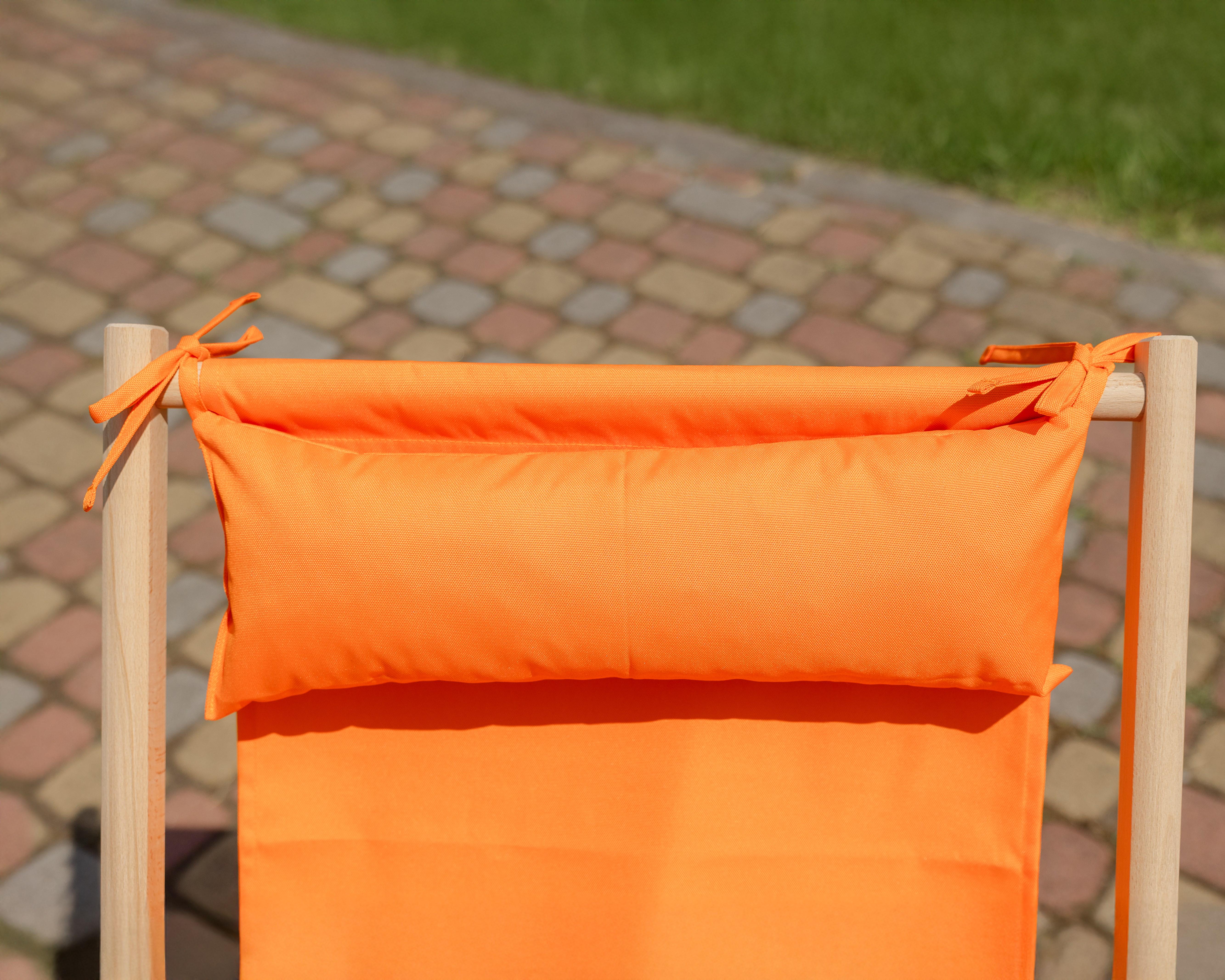 Шезлонг дерев'яний розкладний XRmaster з підлокітниками та підголовником Помаранчевий (0002245) - фото 5 Шезлонг дерев'яний розкладний XRmaster з підлокітниками та підголовником Помаранчевий (0002245) - фото 5