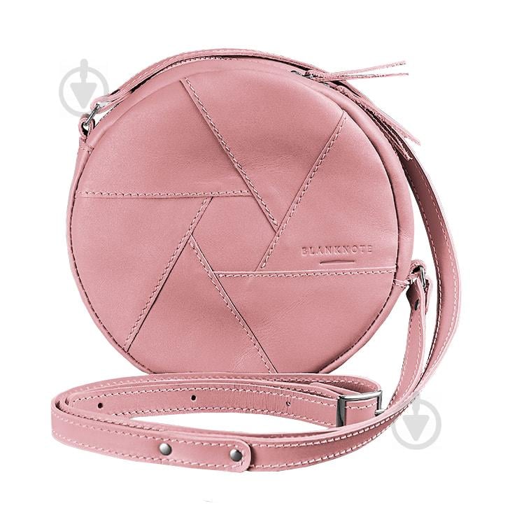 Кожаная круглая женская сумка BlankNote Розовая (BN-BAG-11-pink-peach) Кожаная круглая женская сумка BlankNote Розовая (BN-BAG-11-pink-peach)