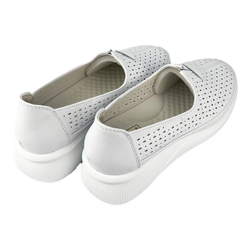 Мокасины женские перфорированная кожа 7020-1 р. 36 23-23,5 см Белый - фото 4 Мокасины женские перфорированная кожа 7020-1 р. 36 23-23,5 см Белый - фото 4