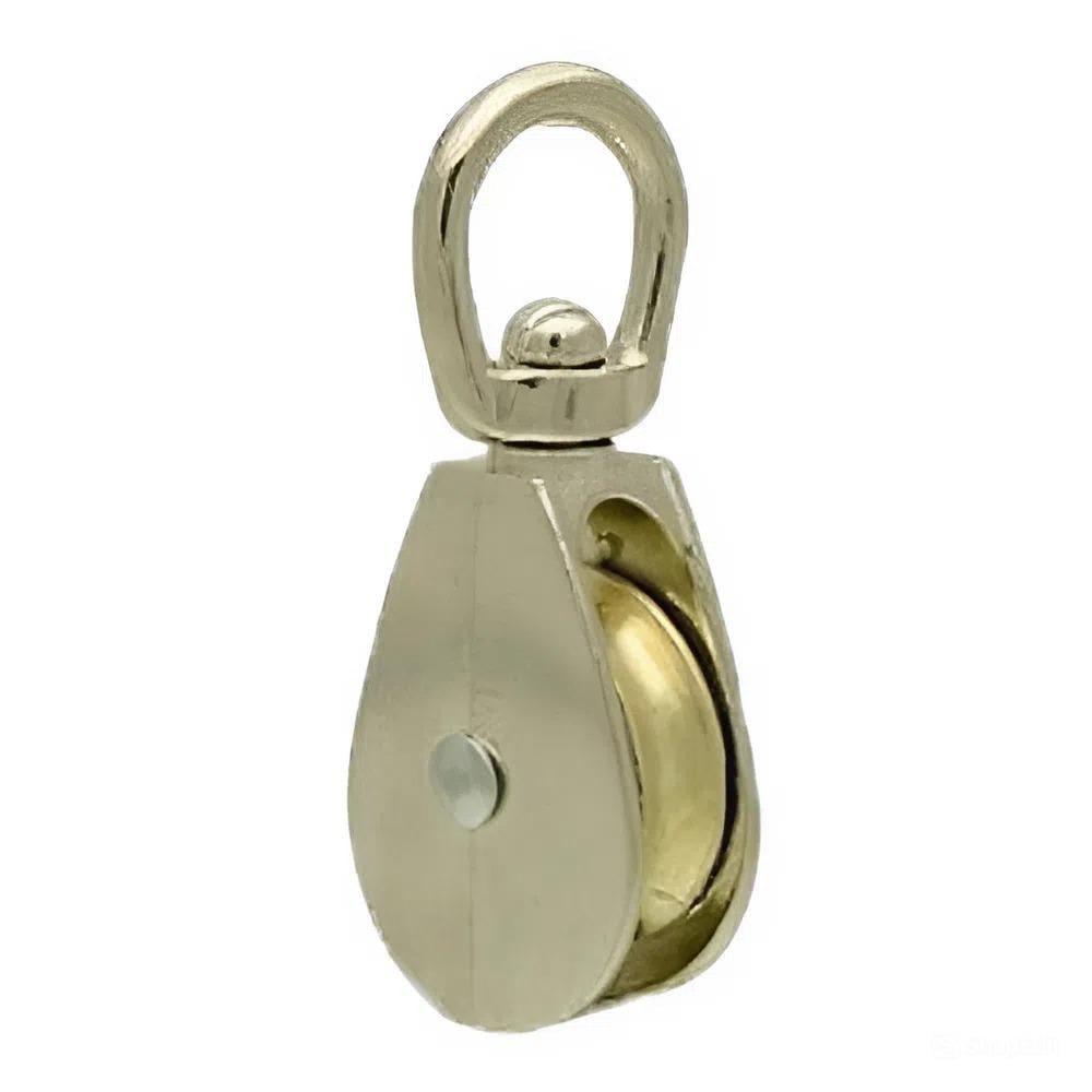 Блок подъемный одинарный никелированный с вертлюгом 10х40 мм (2339)