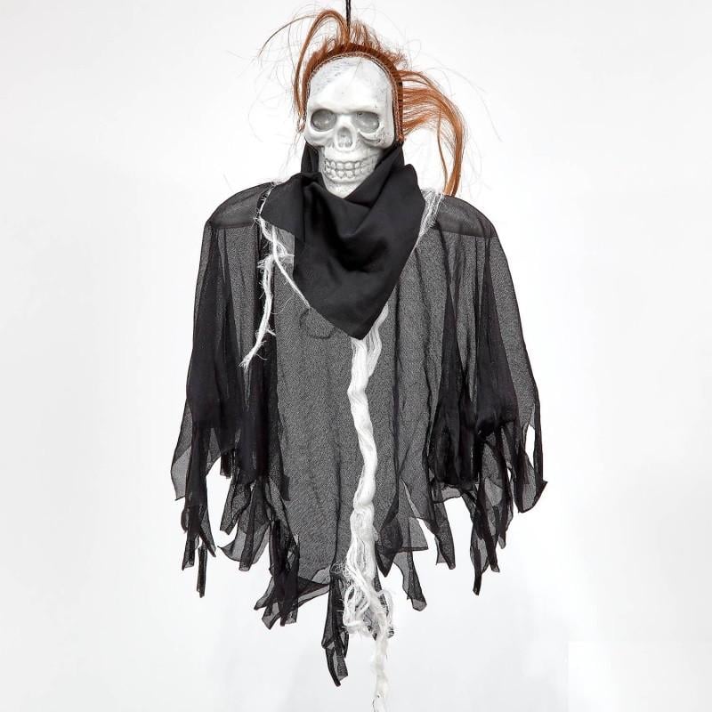 Декор подвесной Череп на Хэллоуин Черный